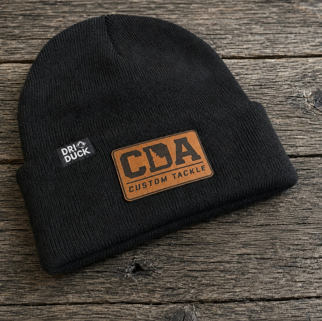 CDA Leather Patch Beanie