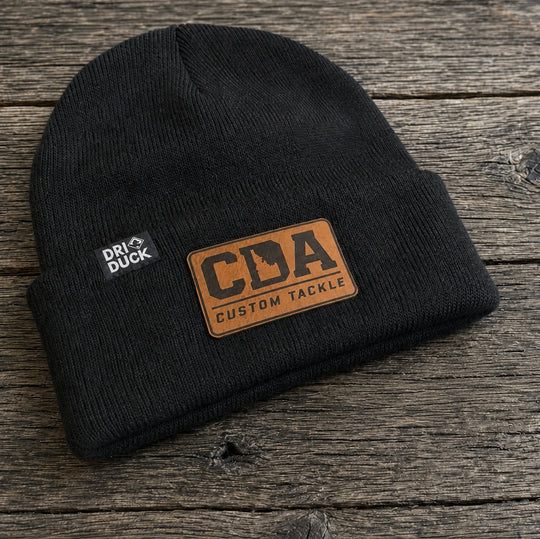 CDA Leather Patch Beanie